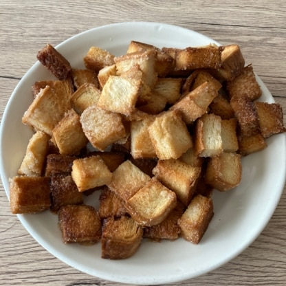 余った食パンでおいしいラスクができました！
教えて頂き、ありがとうございます。